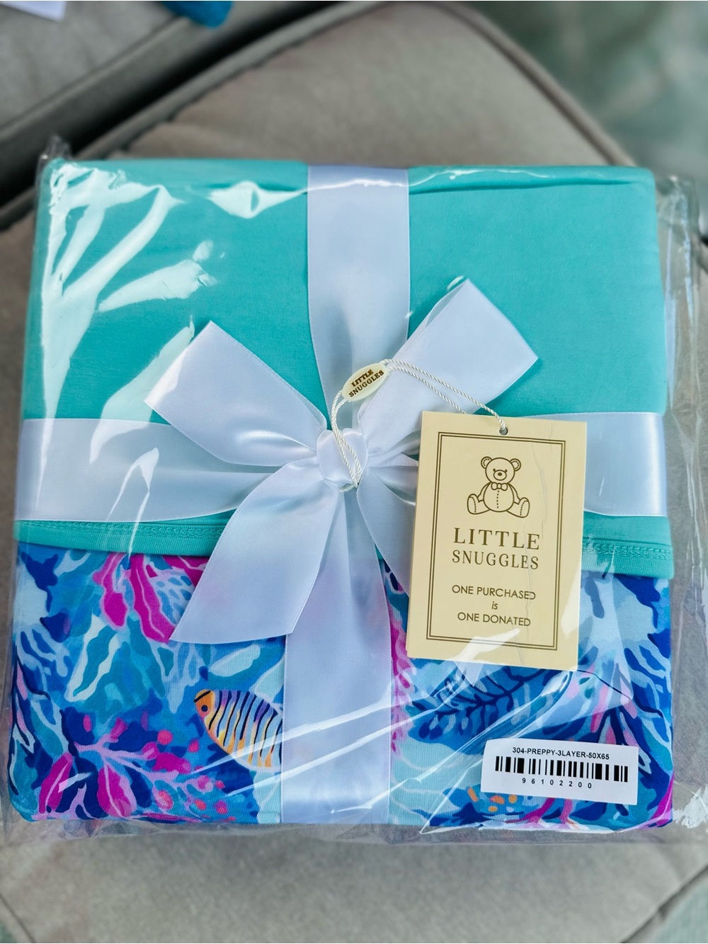NIB Little Snuggles Lilly Pulitzer Inspired Bamboo Three Layer Blanket